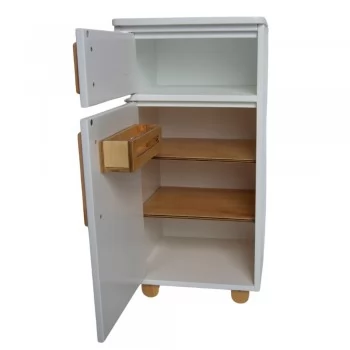 Geladeira Infantil Branca de Madeira Fabrink Cozinha Criativa