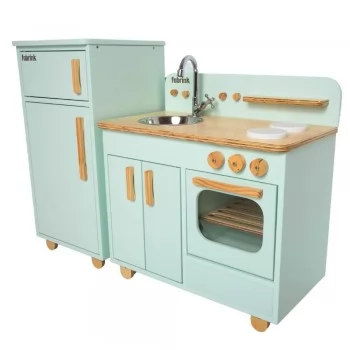 Cozinha Infantil Completa Com Geladeira Verde Fabrink