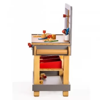 Oficina Infantil de Madeira Cinza Fabrink