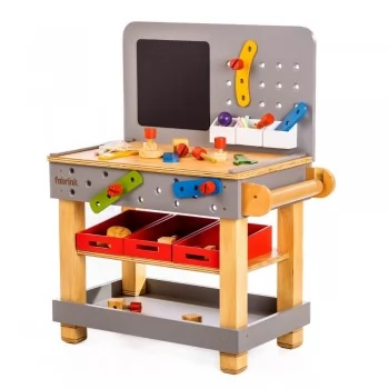 Oficina Infantil de Madeira Cinza Fabrink